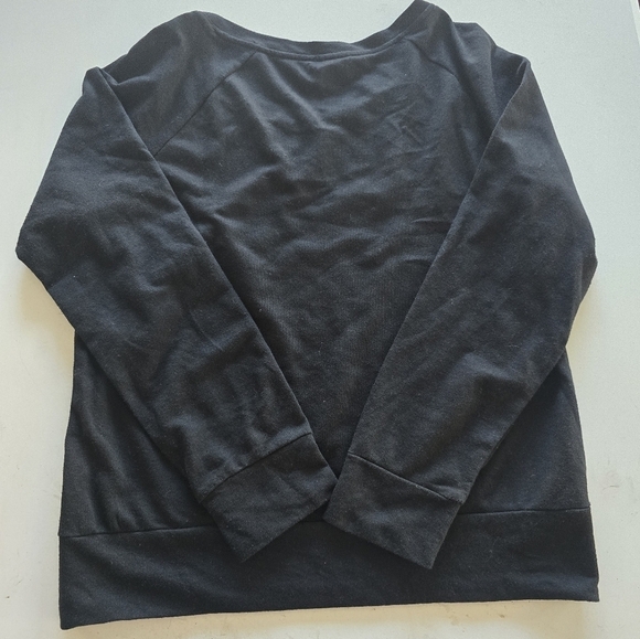 Wallflower Sweatshirt Women Sz L Black White Long Sleeve Embroidered Sequin - Picture 11 of 12